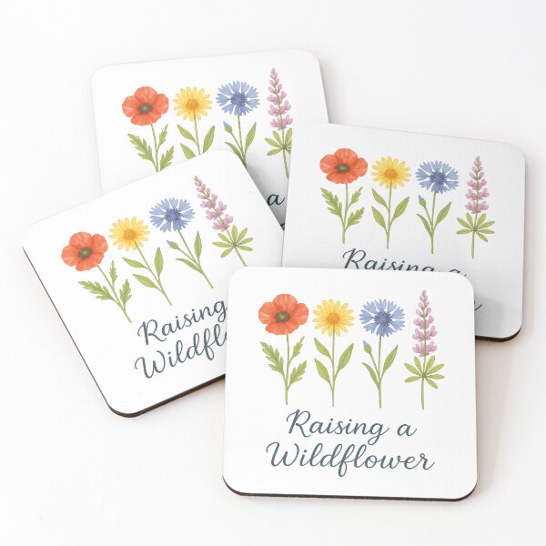 Item preview, Raising a Wildflower Botanical Floral Watercolor Quote Design designed and sold by inkoutninja.