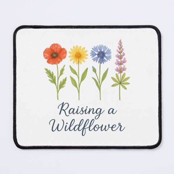 Item preview, Raising a Wildflower Botanical Floral Watercolor Quote Design designed and sold by inkoutninja.