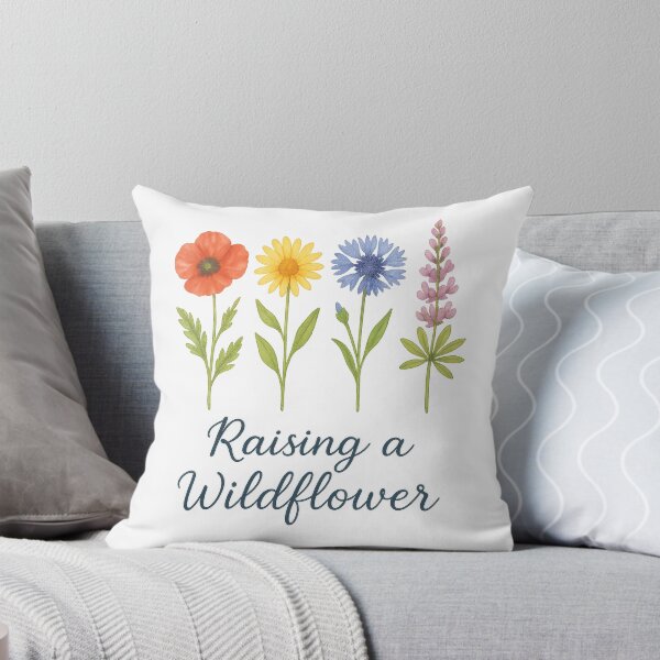 Item preview, Raising a Wildflower Botanical Floral Watercolor Quote Design designed and sold by inkoutninja.
