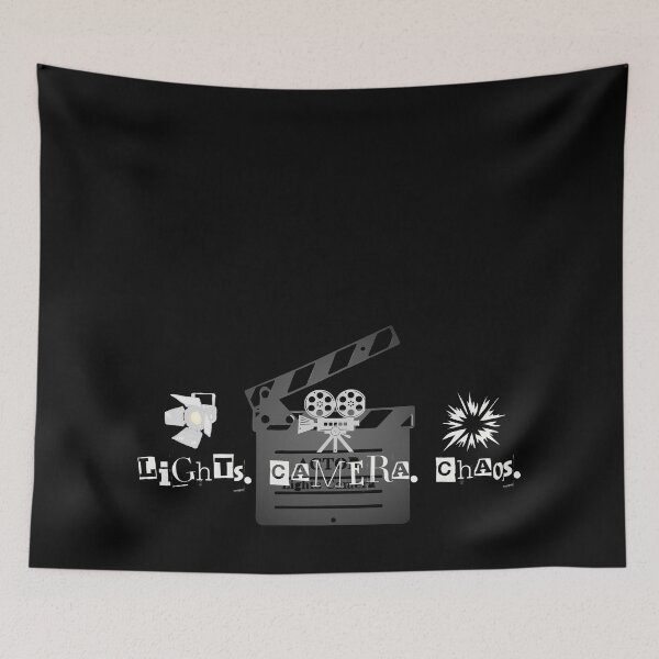 Item preview, Lights, Camera, Chaos – White Movie Icon Design designed and sold by ShadeScapeArt.