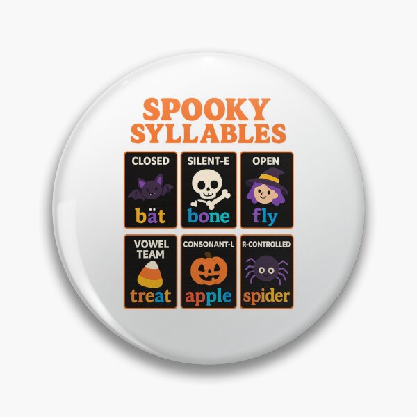 Item preview, Spooky Syllables – Halloween Phonics Learning Shirt for Kids & Teachers designed and sold by DailyDrivesct.