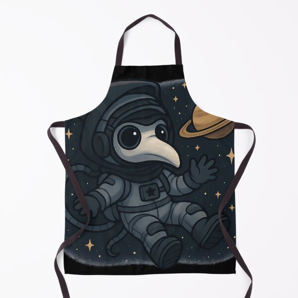 Item preview, Spooky Cute Plague Doctor Astronaut Floating in Space designed and sold by designsbyhw.