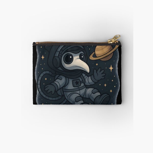 Item preview, Spooky Cute Plague Doctor Astronaut Floating in Space designed and sold by designsbyhw.