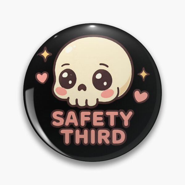 Item preview, Safety Third Skull Funny Sarcastic Safety Third Gear designed and sold by DynamicDesign.