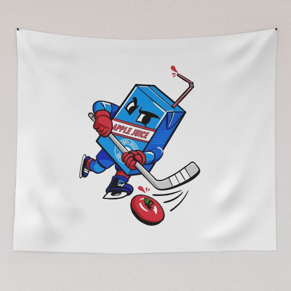 Item preview, Apple Juice Hockey Mascot – Bold Cartoon Hockey Design designed and sold by CapitalAgenda.