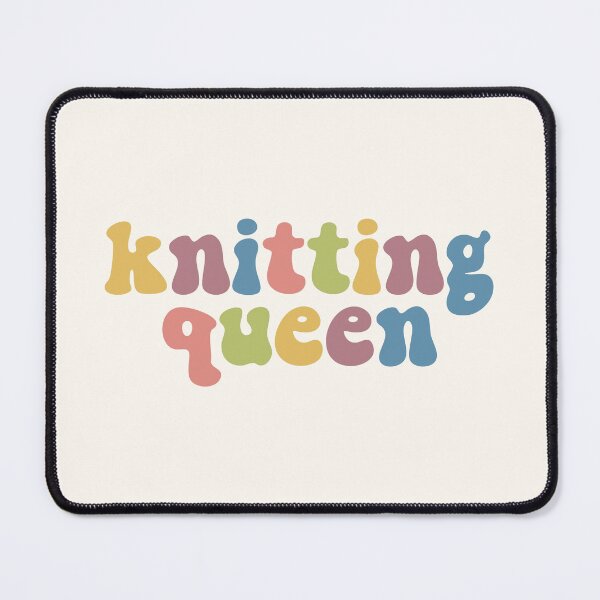 Item preview, knitting queen designed and sold by cozy creatures council.