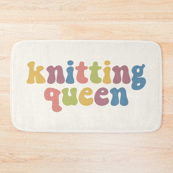 Item preview, knitting queen designed and sold by cozy creatures council.