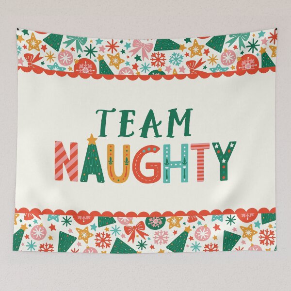 Item preview, Team Naughty - Playful, Festive Lettering designed and sold by HotFluff.