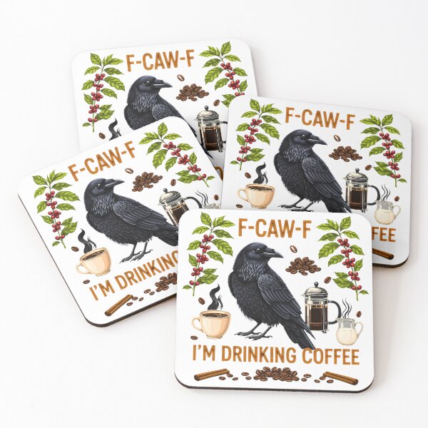 Item preview, F caw f I'm drinking coffee funny meme  designed and sold by VividDripCo.