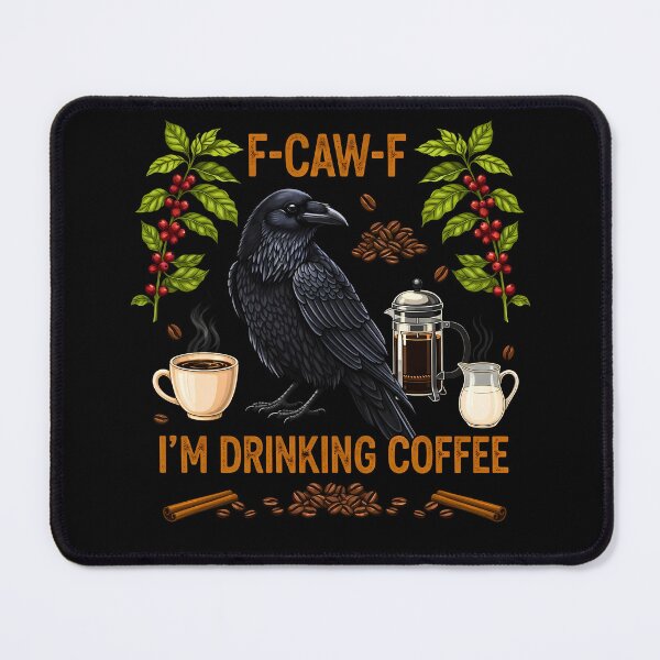 Item preview, F caw f I'm drinking coffee funny meme  designed and sold by VividDripCo.
