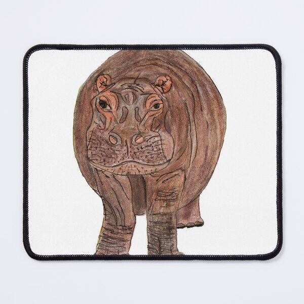 Item preview, Hand Drawn Hippo designed and sold by Lena Draws.