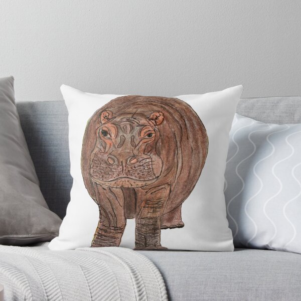 Item preview, Hand Drawn Hippo designed and sold by Lena Draws.
