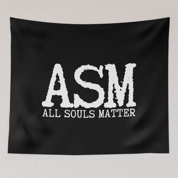 Item preview, ASM All Souls Matter Typewriter Font White Letters designed and sold by GFamilyC.