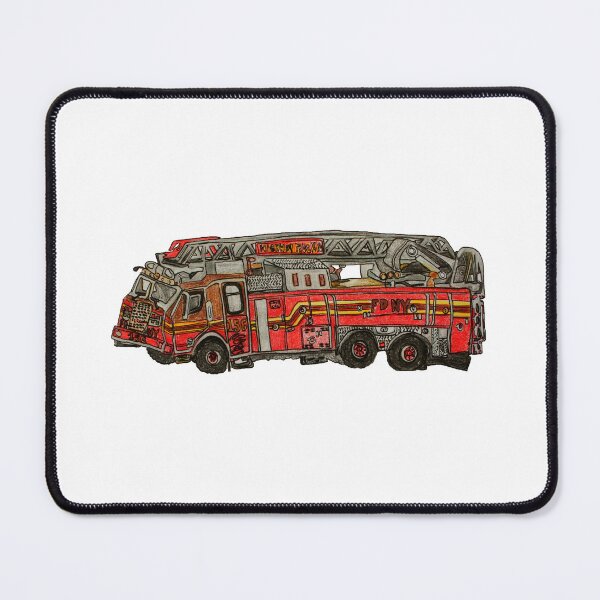 Item preview, Hand Drawn Firetruck designed and sold by Lena Draws.