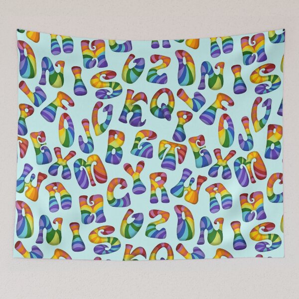 Item preview, Puffy Rainbow ABCs designed and sold by Unhinged Heather.