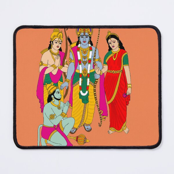 Item preview, Lord Rama Darbar Digital Artwork | Divine Court of Ayodhya | Hindu Spiritual Wall Decor designed and sold by Harshit_Digital_Arts.