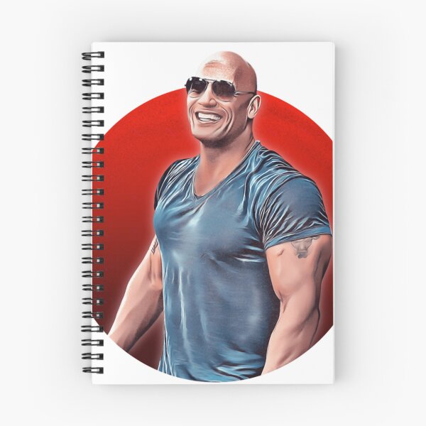 Item preview, Smiling Dwayne Johnson Red Circle Poster designed and sold by ShaylaAversa.