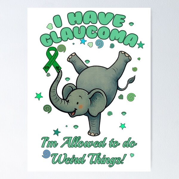 Item preview, I Have Glaucoma - Cute Weird Elephant designed and sold by Eyepatch-Jacks.