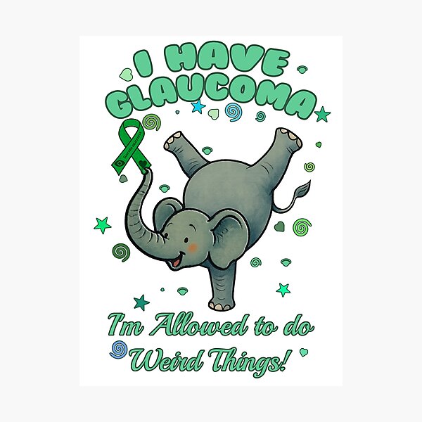 Item preview, I Have Glaucoma - Cute Weird Elephant designed and sold by Eyepatch-Jacks.