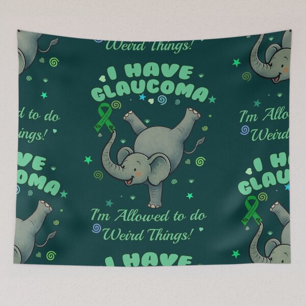Item preview, I Have Glaucoma - Cute Weird Elephant designed and sold by Eyepatch-Jacks.