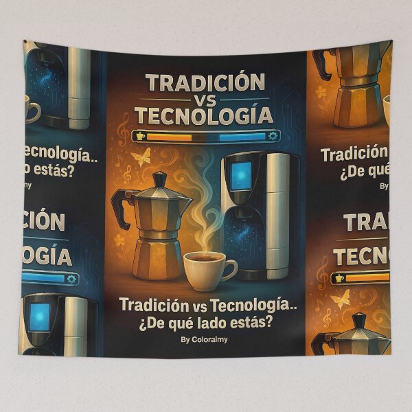 Item preview, Tradition vs. Technology — The Coffee Battle. By COLORALMY designed and sold by Coloralmy.