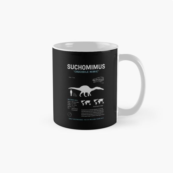 Item preview, Suchomimus “Crocodile Mimic” – Scientific Dinosaur Infographic T-Shirt designed and sold by DailyDrivesct.