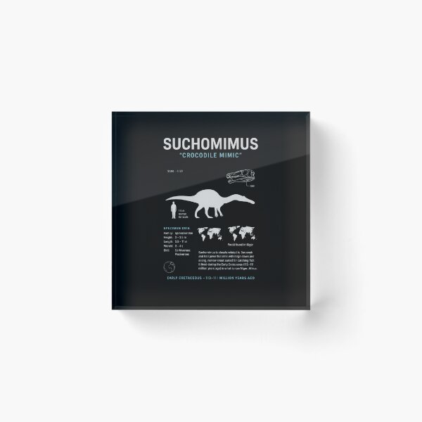 Item preview, Suchomimus “Crocodile Mimic” – Scientific Dinosaur Infographic T-Shirt designed and sold by DailyDrivesct.