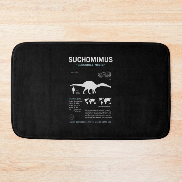 Item preview, Suchomimus “Crocodile Mimic” – Scientific Dinosaur Infographic T-Shirt designed and sold by DailyDrivesct.