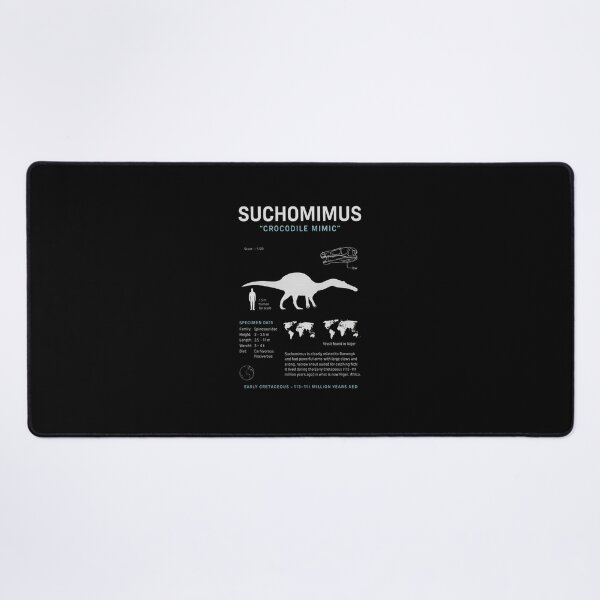 Item preview, Suchomimus “Crocodile Mimic” – Scientific Dinosaur Infographic T-Shirt designed and sold by DailyDrivesct.