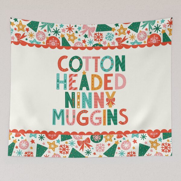 Item preview, Cotton Headed Ninny Muggins - Playful, Festive Lettering designed and sold by HotFluff.