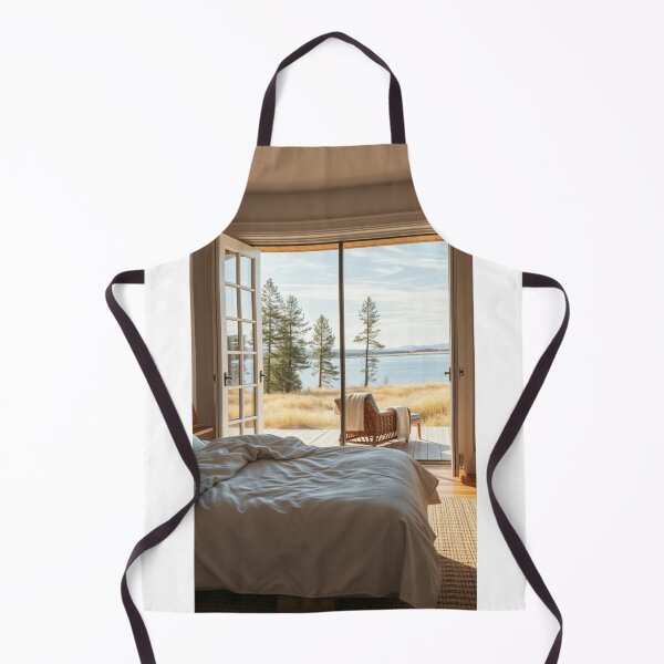 Item preview, Rustic Lakeview Morning | Cozy Bedroom with Golden Hour Scenery designed and sold by Vida e Arte.