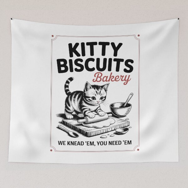 Item preview, kitty biscuits bakery designed and sold by PunkNation-Arts.