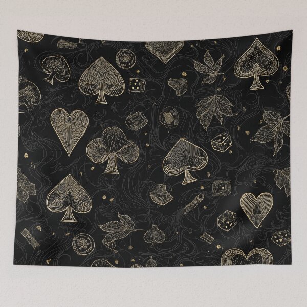 Item preview, Gold Playing Card Suit Pattern designed and sold by ArgentoArt.