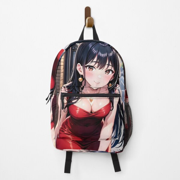Item preview, Anna Yamada Lovely Red Dress City Glow Anime Girl designed and sold by Raslbazola.