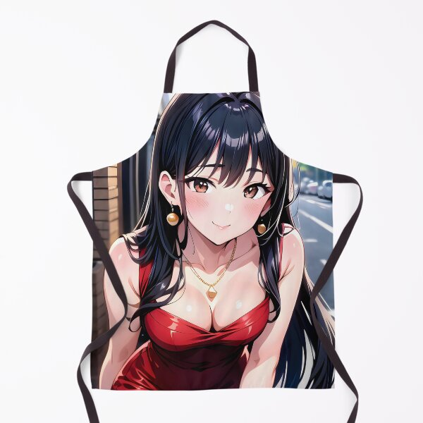 Item preview, Anna Yamada Lovely Red Dress City Glow Anime Girl designed and sold by Raslbazola.