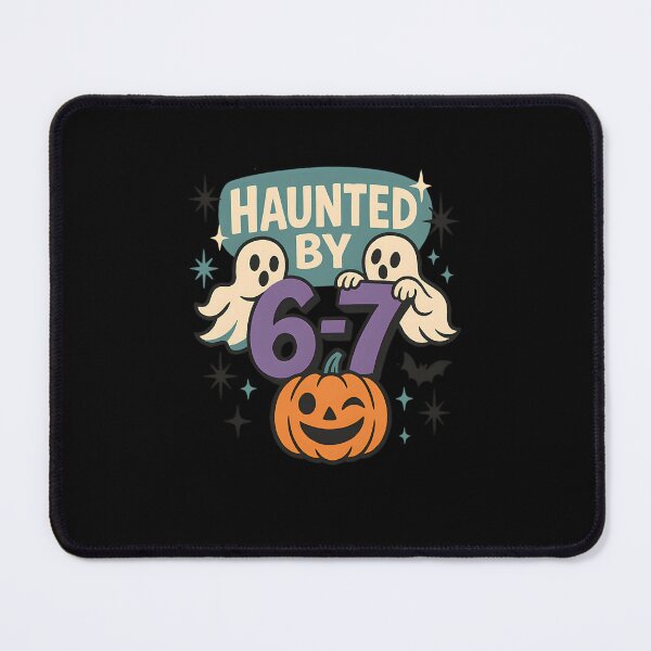 Item preview, Haunted By 6-7 Retro Halloween Meme With Ghost Pumpkin designed and sold by Benoitouellet.