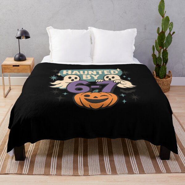 Item preview, Haunted By 6-7  Retro Halloween Meme With Ghost  Pumpkin  designed and sold by Benoitouellet.