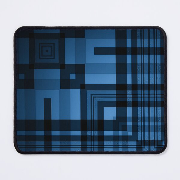 Item preview, A monochrome geometric pattern in blue designed and sold by Silvershadows.