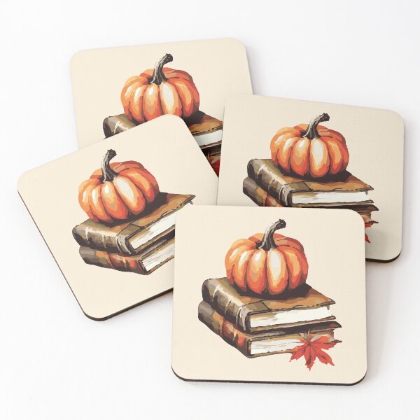 Item preview, Pumpkin on Books – Cozy Fall Academic Art by Anne Brooke Art designed and sold by Anne Brooke Art.