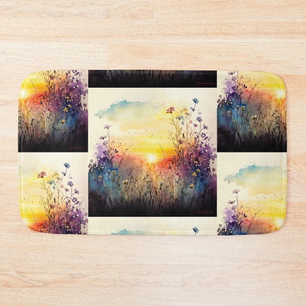 Item preview, Wildflower Field Watercolor 4 designed and sold by marknprints.