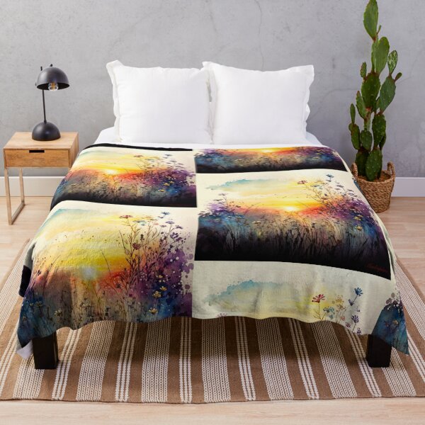 Item preview, Wildflower Field Watercolor 4 designed and sold by marknprints.