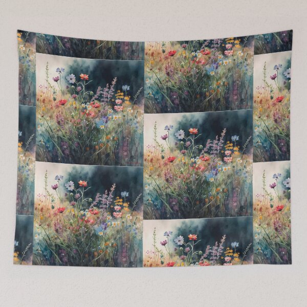 Item preview, Wildflower Field Watercolor 2 designed and sold by marknprints.