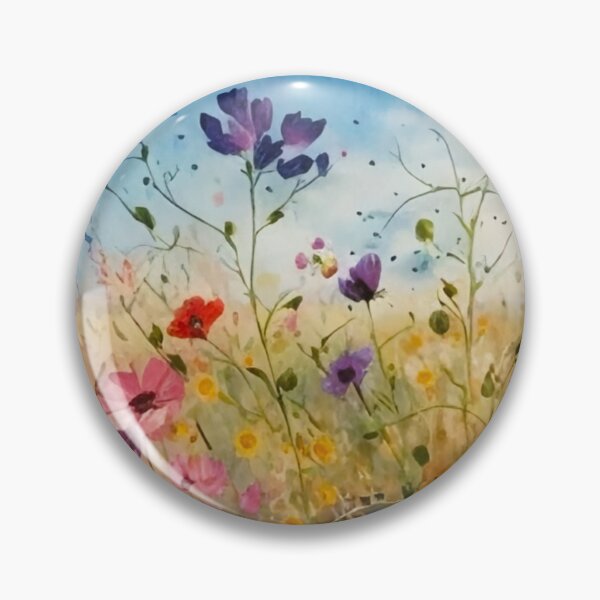 Item preview, Wildflower Field Watercolor 1 designed and sold by marknprints.