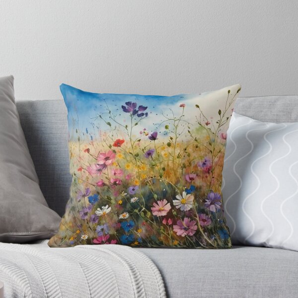 Item preview, Wildflower Field Watercolor 1 designed and sold by marknprints.