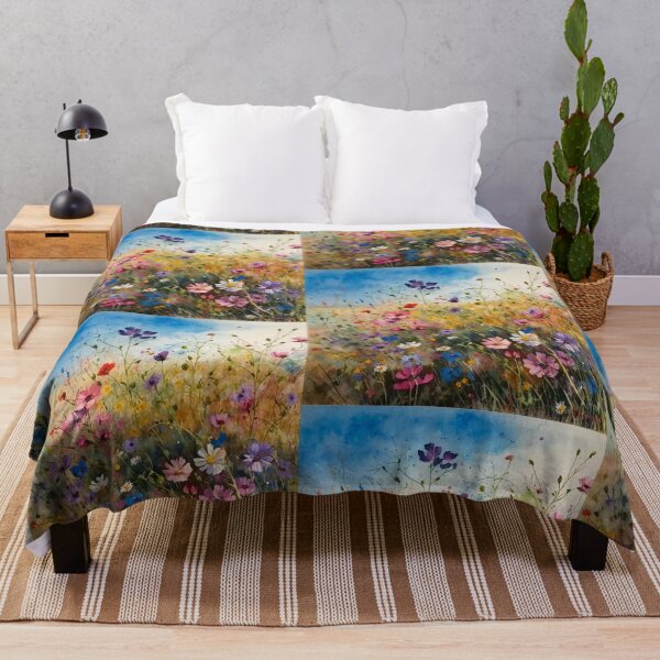 Item preview, Wildflower Field Watercolor 1 designed and sold by marknprints.