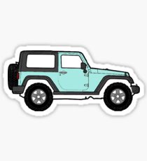 pastel blue jeep Sticker