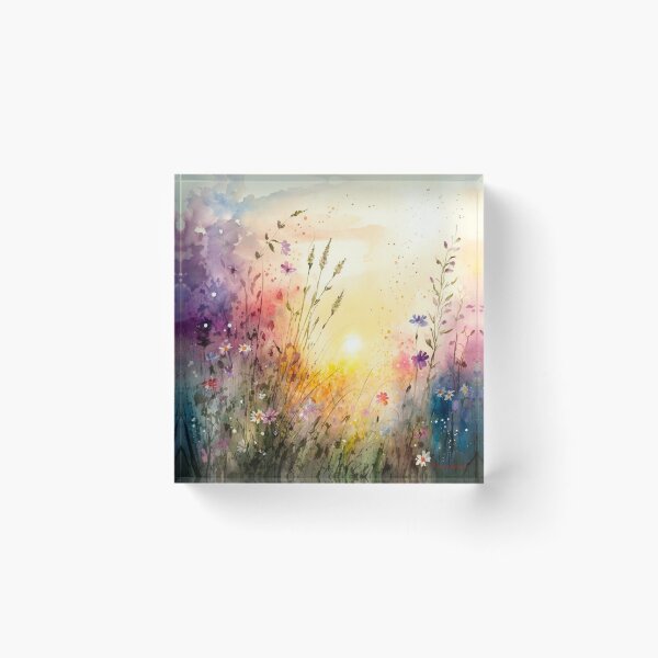 Item preview, Wildflower Field Watercolor 6 designed and sold by marknprints.