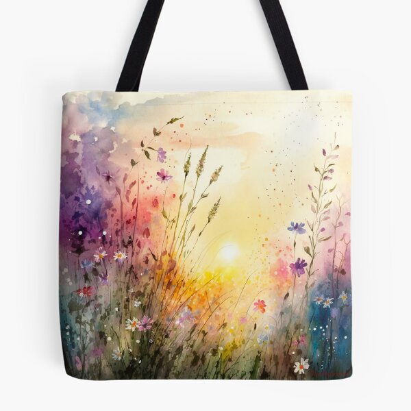 Item preview, Wildflower Field Watercolor 6 designed and sold by marknprints.