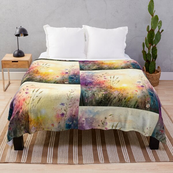 Item preview, Wildflower Field Watercolor 6 designed and sold by marknprints.