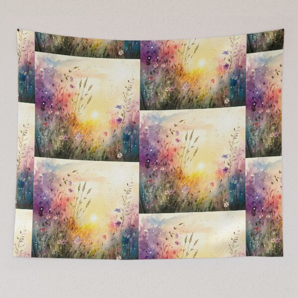 Item preview, Wildflower Field Watercolor 6 designed and sold by marknprints.